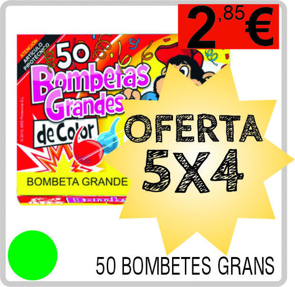PROMOCIÓ BOMBETES 5x4