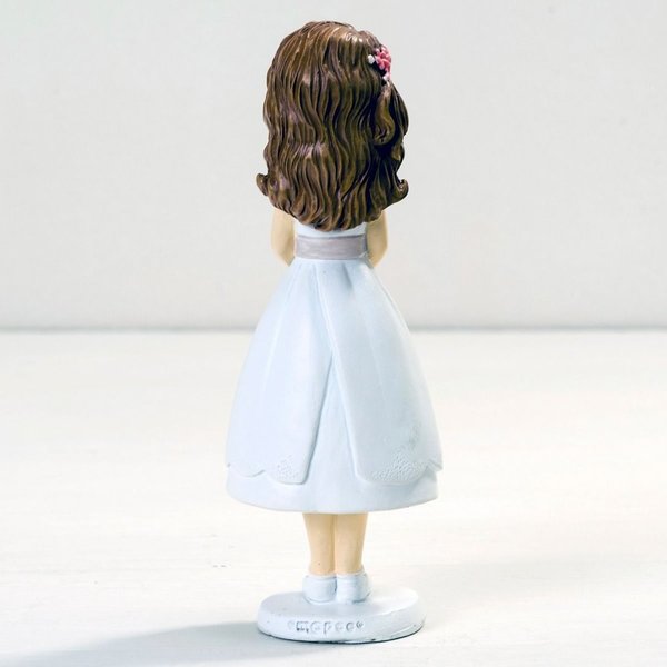 Figura per pastís cominió  nena amb vestit curt 16,5cm