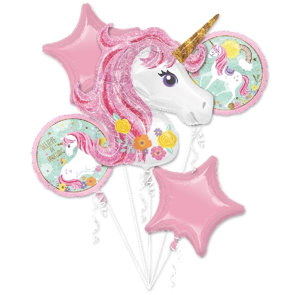 Globus amb Pack Unicorn rosa 5u