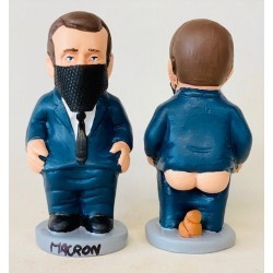 Caganer Emmanuel Macron amb Mascareta
