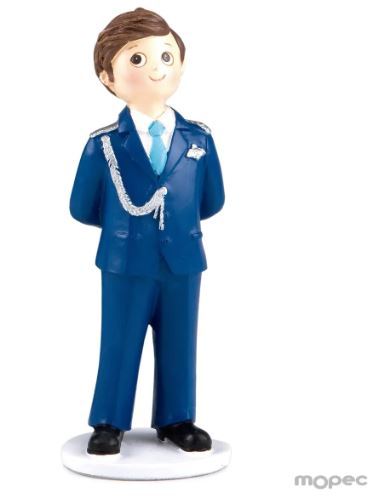 Figura comunión niño almirante azul 17cm
