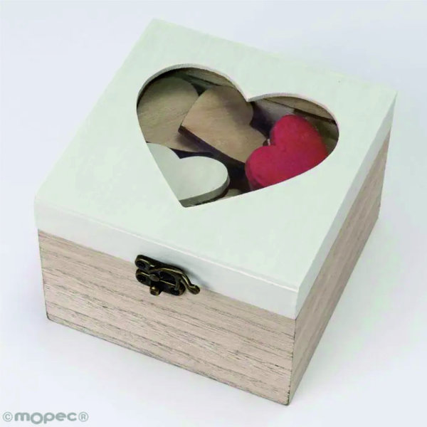 Caixa fusta personalitzable amb 48 cors per a signatures